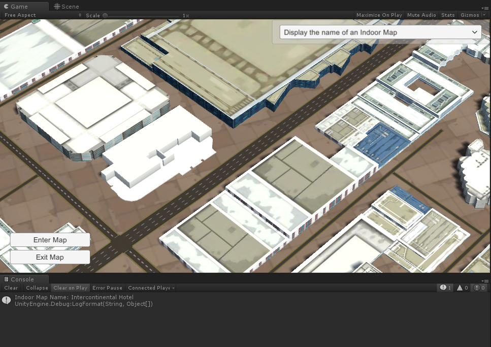 Print the name of an Indoor Map to the Unity Debugger Log.